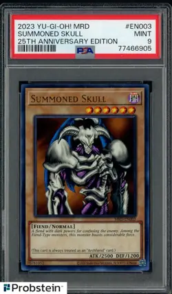 2023 Yu-Gi-Oh! LOB 25th Anniversary #EN003 Summoned Skull PSA 9 MINT - Image 1