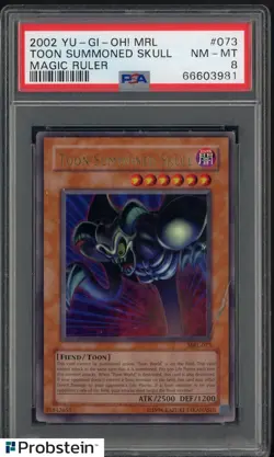 2002 YU-GI-OH! MRL-MAGIC RULER #073 TOON SUMMONED SKULL MAGIC RULER PSA 8 - Image 1