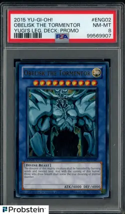 2015 YU-GI-OH! YUGI'S LEGENDARY DECK: PROMO #ENG02 OBELISK THE TORMENTOR PSA 8 - Image 1