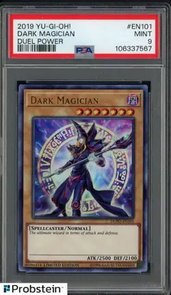 019 YU-GI-OH! DUEL POWER #EN101 DARK MAGICIAN PSA 9 MINT - Image 1