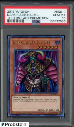 2019 YU-GI-OH! THE LOST ART PROMOTION #EN010 DARK RULER HA DES PSA 10 GEM MINT - Image 1
