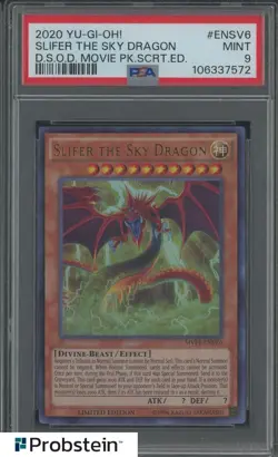 2020 YU-GI-OH! THE D.S.O.D MOVIE SECRET #ENSV6 SLIFER THE SKY DRAGON PSA 9 - Image 1