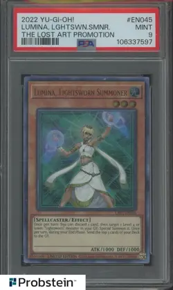 2022 YU-GI-OH! THE LOST ART PROMOTION #EN045 LUMINA LIGHTSWORN SUMMONER PSA 9 - Image 1