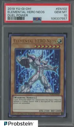 2019 YU-GI-OH! DUEL POWER #EN102 ELEMENTAL HERO NEOS PSA 10 GEM MINT - Image 1