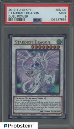 2019 YU-GI-OH! DUEL POWER #EN103 STARDUST DRAGON PSA 9 MINT - Image 1