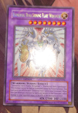 Yugioh Card Elemental Hero Shining Flare Wingman CT03-EN004 Secret Rare Limited - Image 1