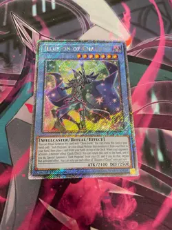 YUGIOH - ILLUSION OF CHAOS - PLATINUM SECRET RARE - 1ST ED - RA02 - NM - Image 1