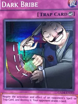 yugioh GX04-EN002 DARK BRIBE Super Rare North American ENGLISH NM - Image 2