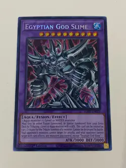 Yugioh - Egyptian God Slime x 3 - 1st Edition Secret Rare LP - Free Holo Card B - Image 2