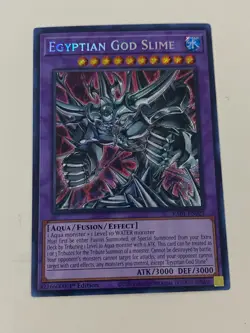 Yugioh - Egyptian God Slime x 3 - 1st Edition Secret Rare LP - Free Holo Card B - Image 4