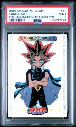 1998 AMADA YU-GI-OH! TOEI ANIMATION TRADING COLL #49 YAMI YUGI PSA 9 - Image 1
