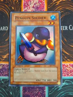 Yu-Gi-Oh! TCG Penguin Soldier SDJ-022 Super Rare 1st Edition Near Mint - Image 1