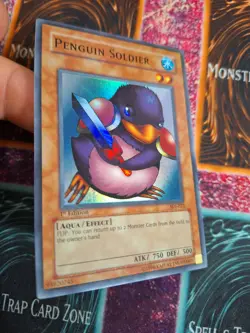Yu-Gi-Oh! TCG Penguin Soldier SDJ-022 Super Rare 1st Edition Near Mint - Image 2