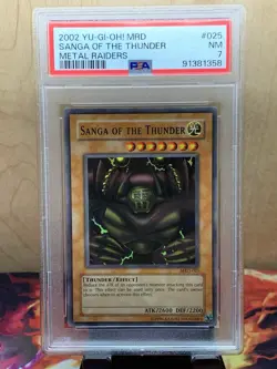 2002 YuGiOh Sanga of the Thunder MRD-025 Super Rare Metal Raiders PSA 7 - Image 1