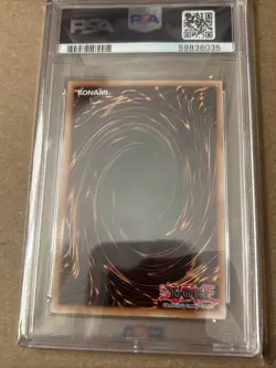 2002 Yu-Gi-Oh! Man-Eater Bug Legend of Blue Eyes LOB Unlimited Super Rare PSA 8 - Image 2