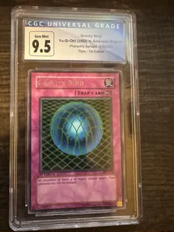 2002 Yu-Gi-Oh! Gravity Bind PSV-073 1st Edition Rare CGC 9.5 Gem Mint Pharaoh’s - Image 1