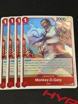 One Piece TCG 4x Monkey.D.Garp OP13-016 Rares *ENGLISH* *SHIPS NOW* - Image 1