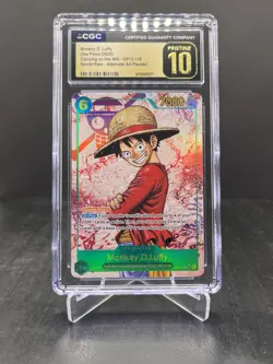 One Piece Carrying His Will Monkey D Luffy SEC Alt Art CGC Pristine 10 #OP13-118 - Image 1
