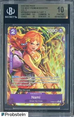 2025 One Piece The Best Premium V.2 #PRB02012 Nami Alt Art BGS 10 PRISTINE - Image 1