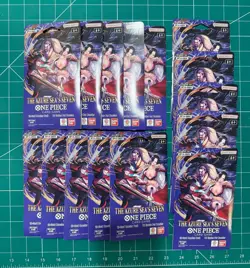One Piece CG OP-14 The Azure Sea's Seven Sleeved Booster Packs [Lot Of 15] - Image 1