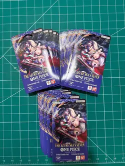 One Piece CG OP-14 The Azure Sea's Seven Sleeved Booster Packs [Lot Of 15] - Image 2