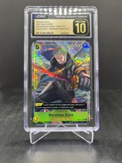 One Piece Illustration Box Vol. 3 Roronoa Zoro UC Promo CGC Pristine 10 OP07-113 - Image 1