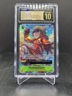 One Piece Illustration Box Vol. 3 Monkey D. Luffy SR CGC Pristine 10 #OP07-109 - Image 1