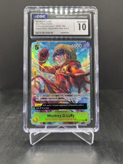 One Piece Illustration Box Vol. 3 Monkey D. Luffy SR Promo CGC 10 #OP07-109 - Image 1