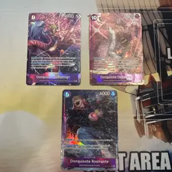 One Piece TCG Donquixote Doflamingo/Rosinante Alt Art Lot Op10 Op14 3 Cards 🔥🔥 - Image 1