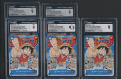 Lot (5) 2023 One Piece JPN Shonen Jump Jan Issue P-033 Monkey D. Luffy CGC 9-9.5 - Image 1