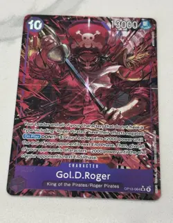 Bandai One Piece CCG Gol.D.Roger OP13-064 Alt Art SR Foil 13000 Power - Image 1