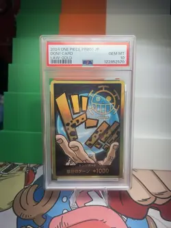 One Piece TCG Trafalgar Law Prb01 Gold Don PSA 10 - Image 1