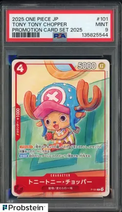 2025 One Piece JPN Promo Card Set #101 Tony Tony Chopper PSA 9 MINT - Image 1