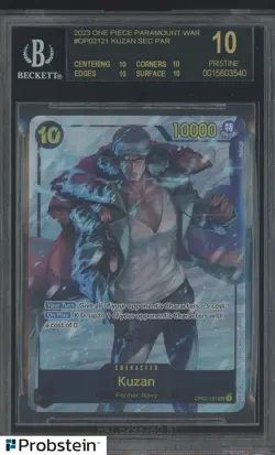 2023 One Piece Paramount War #OP02121 Kuzan Sec PAR BGS 10 BLACK LABEL - Image 1