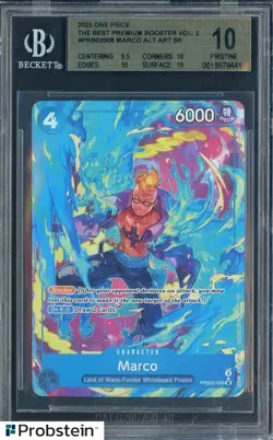 2025 One Piece The Best Premium V.2 #PRB02008 Marco Alt Art BGS 10 PRISTINE - Image 1
