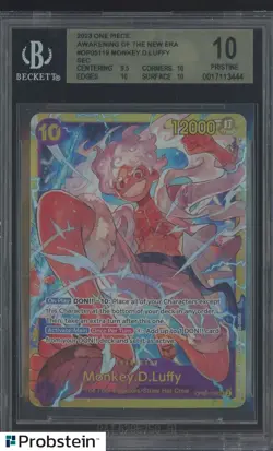 2023 One Piece Awakening Of The New Era SEC #OP05119 Monkey D. Luffy BGS 10 - Image 1