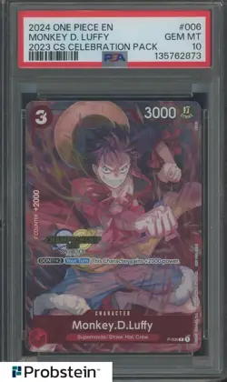 2024 One Piece EN CS Celebration Pack #006 Monkey D. Luffy PSA 10 GEM MINT - Image 1