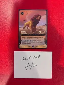 Disney Lorcana Challenge Promo Simba - Pride Protector 8/C2 EN 6 Non Foil - Image 1