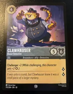 Clawhauser - Donut Detective 175/204 Common Whispers In The Well Disney Lorcana - Image 1