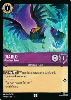 Disney Lorcana TCG - Azurite Sea - Diablo - Obedient Raven - 49/204 - Image 1