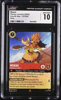 Disney Lorcana Azurite Sea Moana - Kakamora Leader 121/204 2024 CGC 10 Top Pop - Image 1