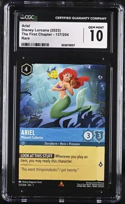 Disney Lorcana The First Chapter 137/204 Ariel Rare CGC 10 - Image 1