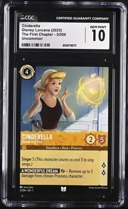 Disney Lorcana The First Chapter Cinderella - Gentle and Kind 3/20 2023 CGC 10 - Image 1