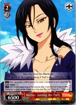 Merlin: Joining the Party Rare The Seven Deadly Sins SDS/SX03-061 R NM - Image 1