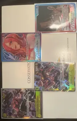 One Piece Tcg Alt Art Lot Of 4 Cards Reiju Luffy Katakuri Ace - Image 1