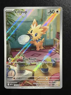 Lillipup WHITE FLARE Mint/Better! Pokemon Card 2025 Illustration Rare #154/086 - Image 1