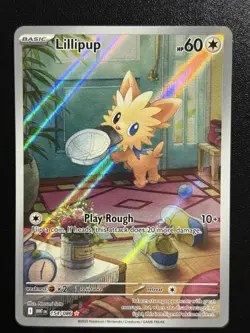 Lillipup WHITE FLARE Mint/Better! Pokemon Card 2025 Illustration Rare #154/086 - Image 2