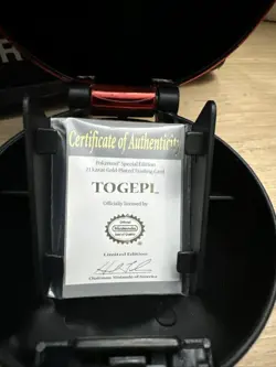 Pokemon Togepi Burger King 23k Gold Plated Trading Card Blue Box 1999 - Image 4