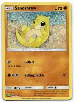 Sandshrew Classic Collection Trading Card Game Classic 008/034 NM Pokemon - Image 1