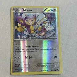 Pokemon Aipom 90/114 NM Common Reverse Holo Card XY Steam Siege - Image 1